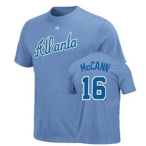 Brian McCann Atlanta Braves Throwback Light Blue Player T Shirt