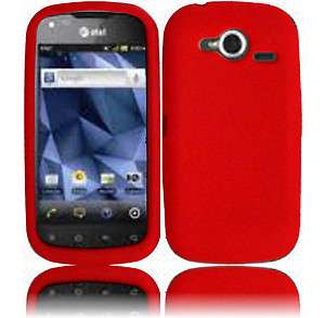 Red Silicone/Jelly/Skin Cover Case For Pantech Burst P9070  