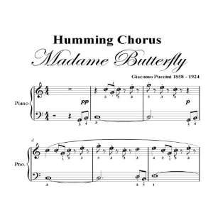  Humming Chorus Madame Butterfly Puccini Easy Piano Sheet Music 