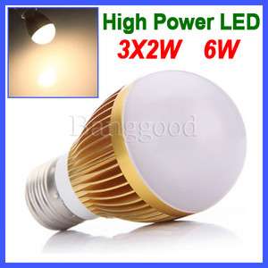 Warm White E27 6W Energy Saving LED Light Lamp Bulb Globe Medium Base 
