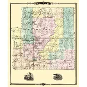  CHIPPEWA COUNTY WI (SOUTH) LANDOWNER MAP 1878