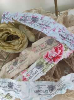 Crumpled French Ephemera Ribbon~ Shabby Chic(tm) Fabric  