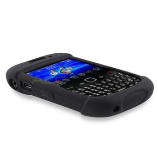   Black Rubber Case Skin For Blackberry Curve 8520 8530 9300 9330  