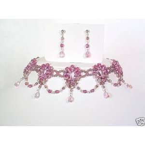  Necklace Jewelry Set, Light Purple , bridal wedding prom bridesmaid