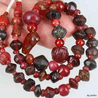 Old Islamic Red Glass Bead Strand  
