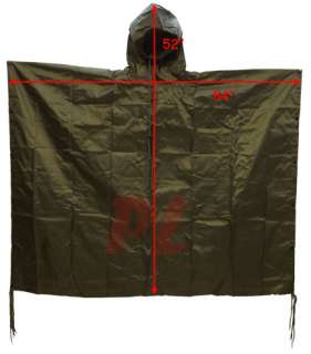 Military USMC Style All Weather Poncho Rain Coat   OD Green  
