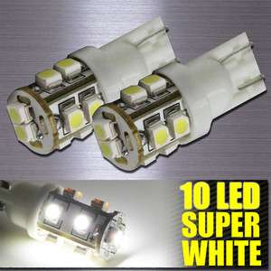   WHITE T10 921 6000K LICENSE PLATE INTERIOR SMD LIGHT BULBS/BULB 10 LED