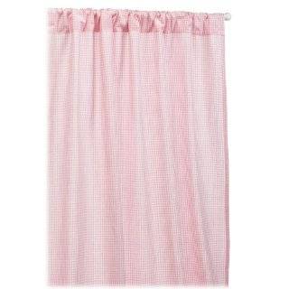   Classics Set of 2 Gingham Rod Pocket Curtain Panels, 63, Pink