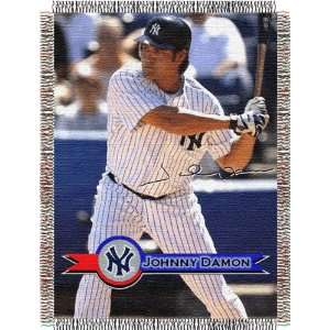  New York Yankees Johnny Damon 48x60 Players Tapestry Throw 