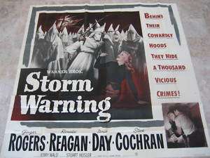 Storm Warning 1951 Ginger Rogers Ronald Reagan Doris Day KU KLUX KLAN 