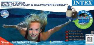 INTEX 1600 GPH Saltwater System & Sand Filter Pump Set 078257399185 