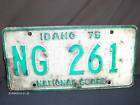 Auto Part National Guard Idaho License Plate 1976