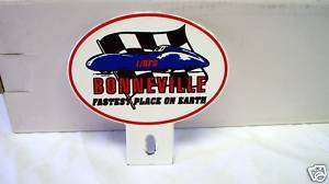 Porcelain Bonneville License Plate Topper, Chevy, Ford  