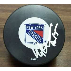  Mike Hudson Autographed Hockey Puck
