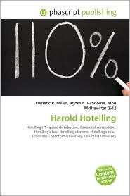 Harold Hotelling, (613068603X), Frederic P. Miller, Textbooks   Barnes 