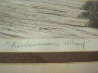 1977 Signed Artists Proof Fishermans Wharf Print  