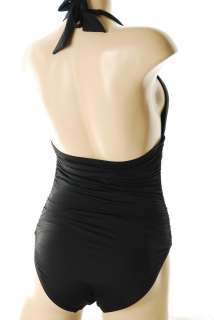 DKNY Black Stretch 1 PC Bathing Suit Misses Swimwear 6  