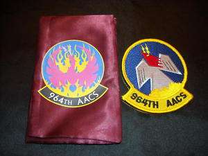 USAF AIRBORNE EARLY WARNING 964 AACS E 3 SENTRY AWACS TINKER SCARF 