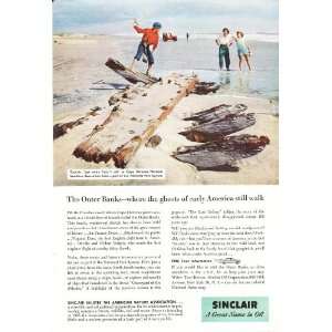  1957 Ad Sinclair Motor Oil Cape Hatteras Original Vintage 