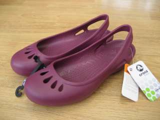 NWT CROCS MALINDI Plum Women 8 9 10 11 Flat Shoe Purple  