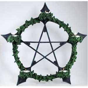 Pentagram Tealight Wall Sconce Candle Holder Wicca Wiccan Metaphysical 