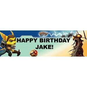  Ratchet and Clank Personalized Birthday Banner Large 30 x 