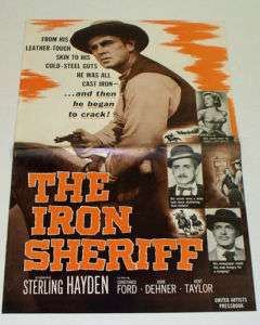 THE IRON SHERIFF 1957 Movie PRESSBOOK   Sterling Hayden  