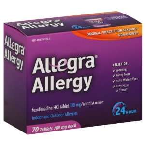 Allegra Allergy, 24 Hour, Indoor and Outdoor, Original Prescription 