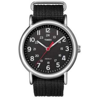 Timex Unisex T2N647 Weekender Black Nylon Strap Watch  