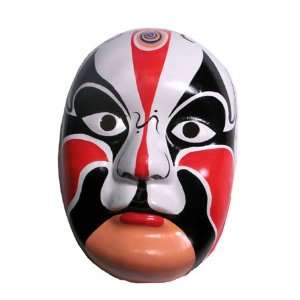  Chinese Red and White Opera Mask 