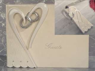   ONE HEART Wedding Guest Book Pen & Base Wedding Accesory Gift Set