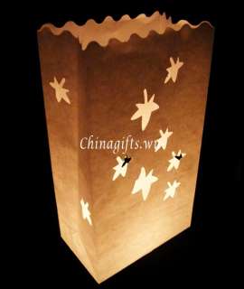10 leaves heart paper candle lantern bags wedding party  