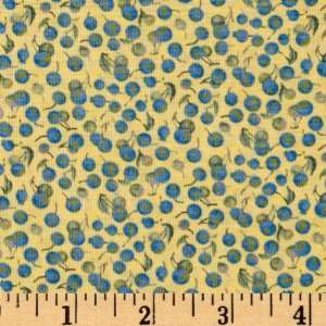   Anniversary Berries Yellow Fabric By The Yard Arts, Crafts & Sewing