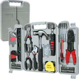 Deluxe Household Hand Tool Set With Carrying Case  