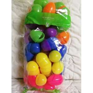  42 Pack Bright Colored Fillable Plastic Eggs Toys & Games