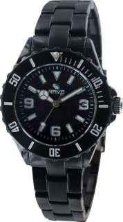 Ladies Black Lightweight Plastic Watch by Rave RV1002  