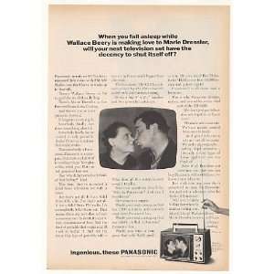  1966 Wallace Beery Marie Dressler Panasonic TV Print Ad 