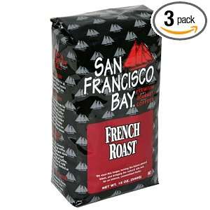 San Francisco Bay Premium Gourmet Coffee, French Roast, 12 Ounce Bags 
