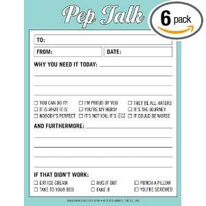   Knock Nifty Note Pad, Pep Talk, (Pack of 6)