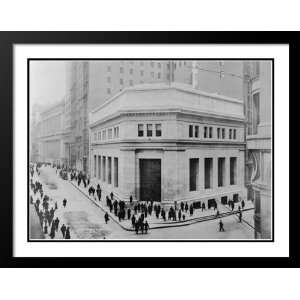 New York City Wall Street   1914 Large 20x23 Framed and Double Matted 