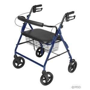  Walkabout Four Wheel Imperial Rollator with Contoured 