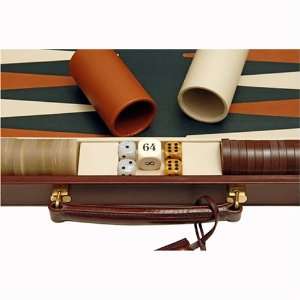  Backgammon Leather Burgundy Toys & Games