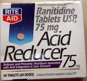 Indigestion/Heartburn/Acid Aid Generic ranitidine 75mg  