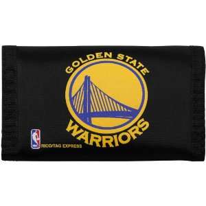   Golden State Warriors Black Nylon Tri Fold Wallet