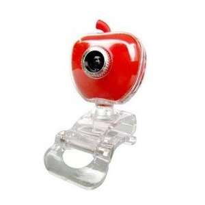  Apple Shape USB Webcam for Pc Laptop Red Electronics