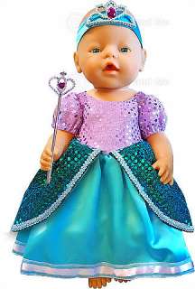 Ariel Fairytale Dolls Clothes Fits 42cm Baby Born New  