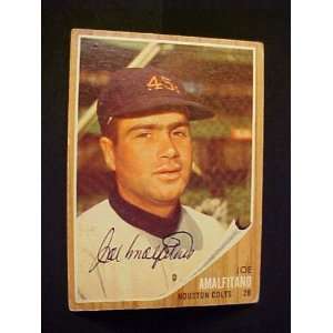  Joe Amalfitano Houston Colts #456 1962 Topps Autographed 