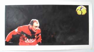 Wayne Rooney hand painting on canvas 16x33  