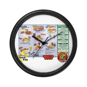  Waffle Menu Black Wall Clock by 
