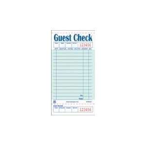  Guest Check 1Pt 15Line Green Booked 50/50
